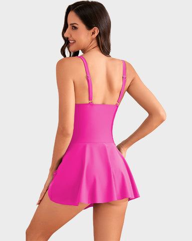 Woobilly® Floral Print Tummy Control Swimdress