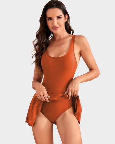 Woobilly® Floral Print Tummy Control Swimdress