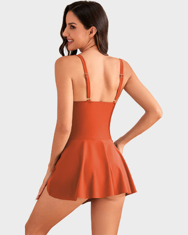 Woobilly® Floral Print Tummy Control Swimdress