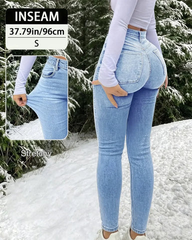 High Waist Slim Fit Jeans | Stretch Denim