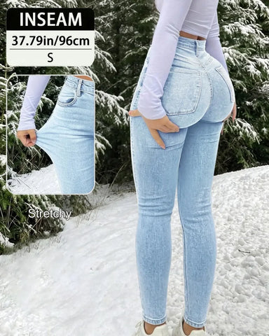 High Waist Slim Fit Jeans | Stretch Denim