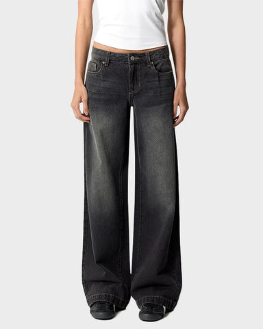 Relaxed Fit Low Rise Baggy Jeans For Everyday Style Cotton Denim