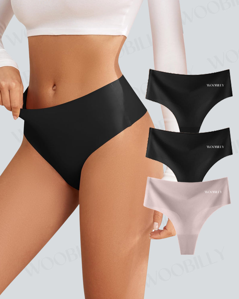 Breathable Seamless Thongs For Women No Camel Toe (3 Pack)