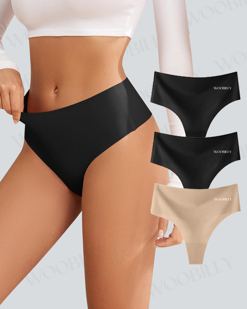 Breathable Seamless Thongs For Women No Camel Toe (3 Pack)