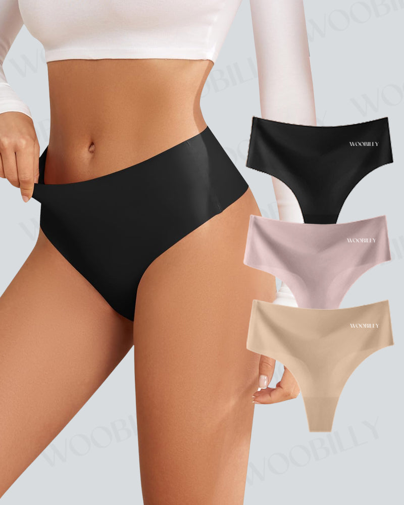 Breathable Seamless Thongs For Women No Camel Toe (3 Pack)