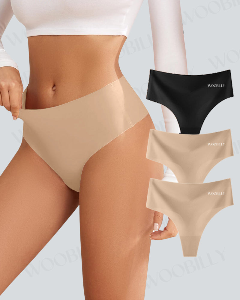 Breathable Seamless Thongs For Women No Camel Toe (3 Pack)
