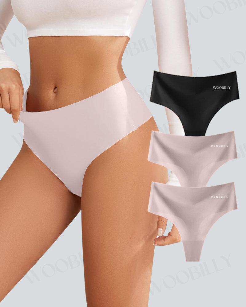Breathable Seamless Thongs For Women No Camel Toe (3 Pack)