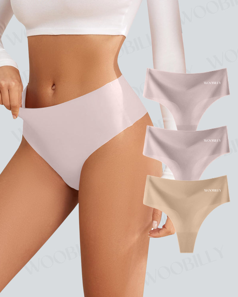 Breathable Seamless Thongs For Women No Camel Toe (3 Pack)