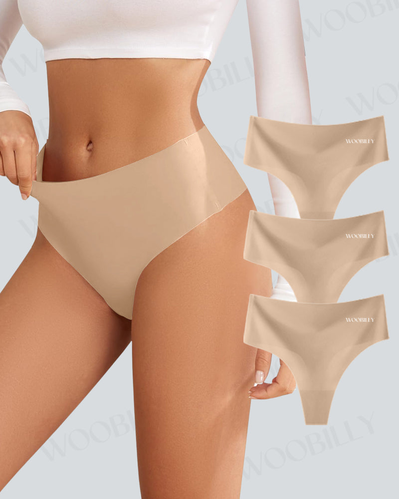 Breathable Seamless Thongs For Women No Camel Toe (3 Pack)