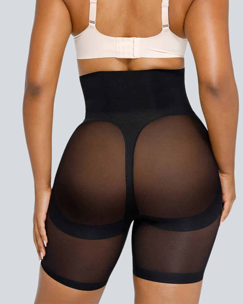 V Wasited Mesh Smooth Butt-Lifting Shorts