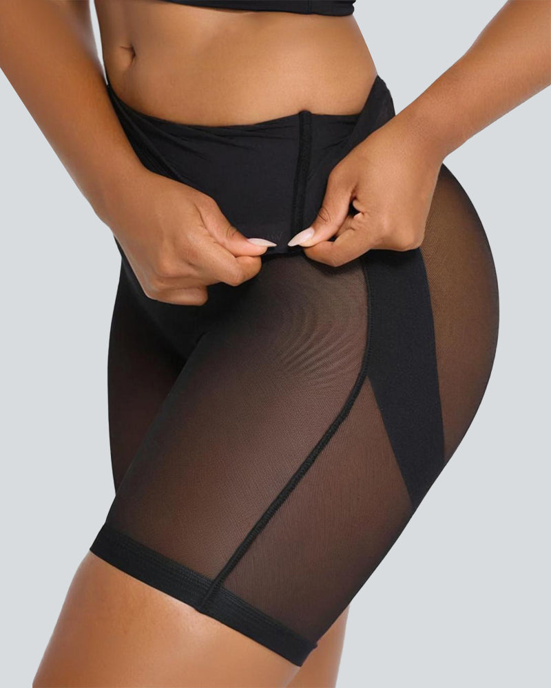V Wasited Mesh Smooth Butt-Lifting Shorts