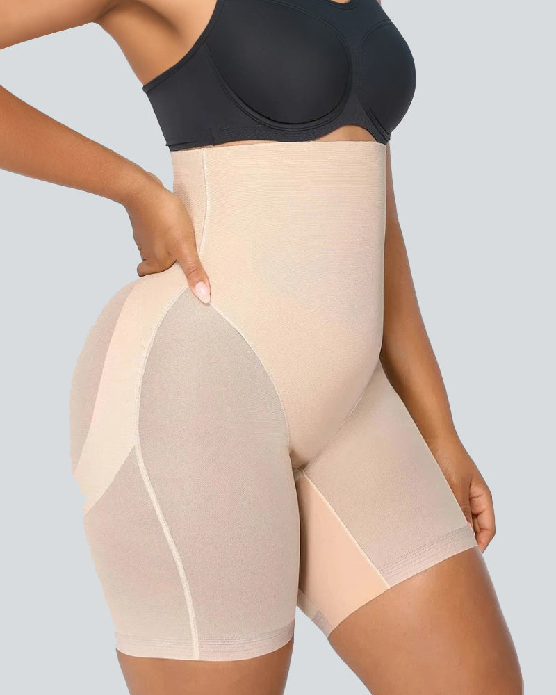 V Wasited Mesh Smooth Butt-Lifting Shorts