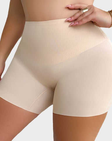 Shorts moldeadores con control de abdomen y talle medio sin costuras