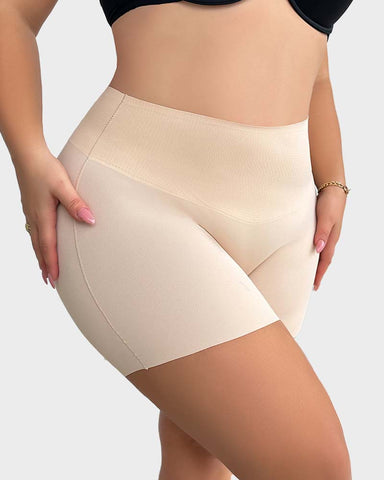 Shorts moldeadores con control de abdomen y talle medio sin costuras