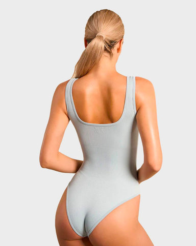 Wide Strap Backless Thong Bodysuit