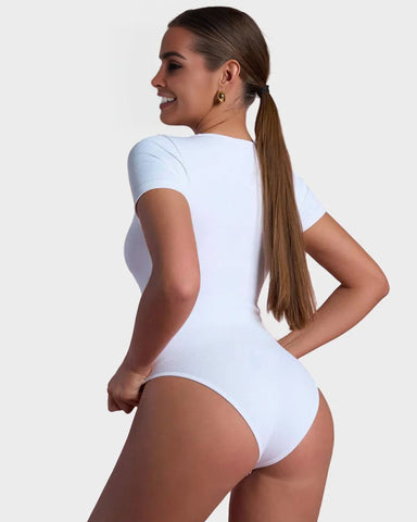 Basic Square Neck Thong Bodysuit