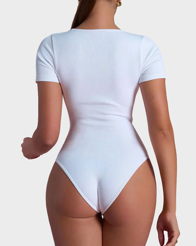 Basic Square Neck Thong Bodysuit