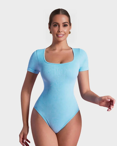 Basic Square Neck Thong Bodysuit