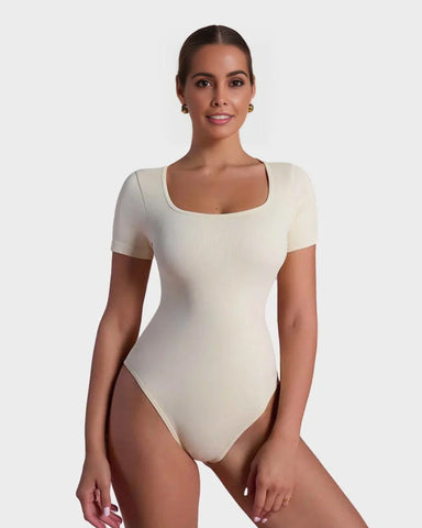 Basic Square Neck Thong Bodysuit