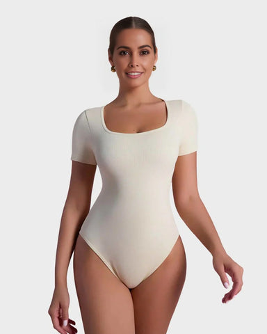 Basic Square Neck Thong Bodysuit