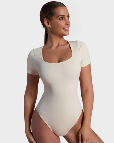 Basic Square Neck Thong Bodysuit