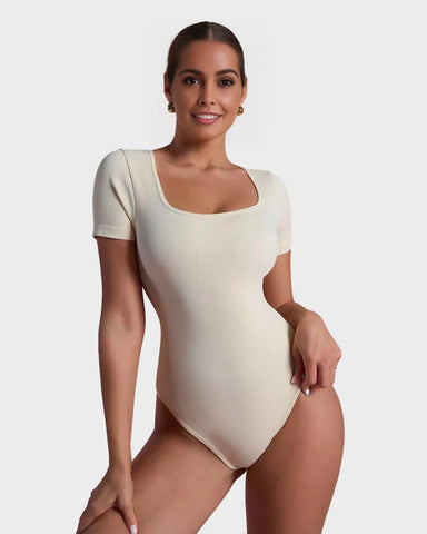 Basic Square Neck Thong Bodysuit