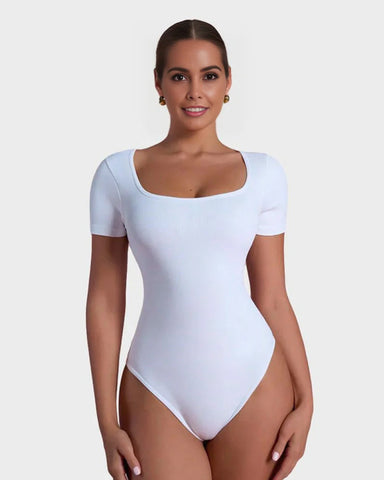 Basic Square Neck Thong Bodysuit