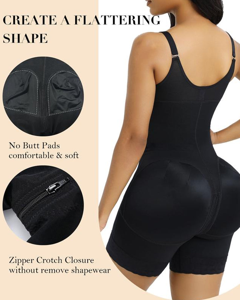 Tummy Control Butt Lifter Shaper with Zipper Crotch Fajas Colombianas Shapewear