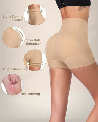 Tummy Control High Waist Butt Lifter Enhancer Shorts For Women