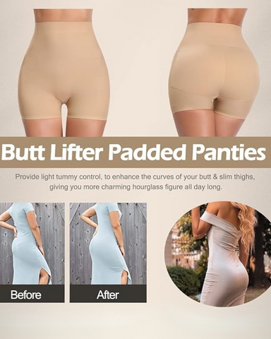 Tummy Control High Waist Butt Lifter Enhancer Shorts For Women