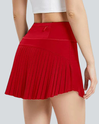 Woman High Waisted Lightweight Athletic Shorts Tennis Skirt Pockets