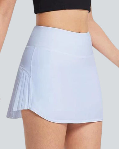 Woman High Waisted Lightweight Athletic Shorts Tennis Skirt Pockets