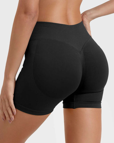 Workout Gym Impact Hidden Scrunch Butt Lifting Seamless Shorts