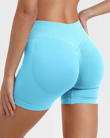 Workout Gym Impact Hidden Scrunch Butt Lifting Seamless Shorts