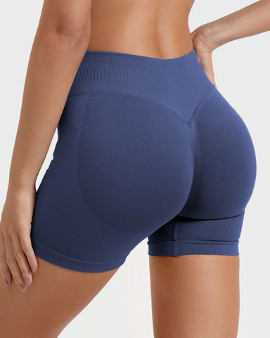 Workout Gym Impact Hidden Scrunch Butt Lifting Seamless Shorts