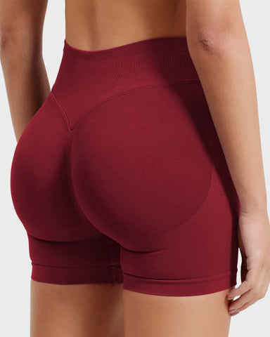 Workout Gym Impact Hidden Scrunch Butt Lifting Seamless Shorts