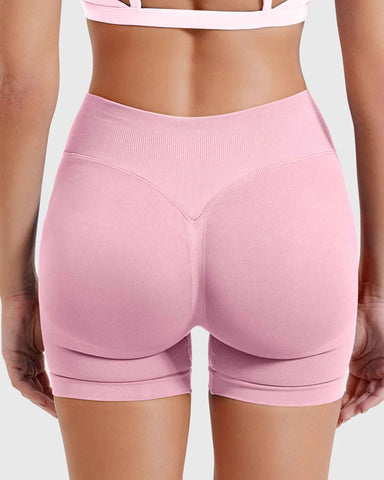 Workout Gym Impact Hidden Scrunch Butt Lifting Seamless Shorts