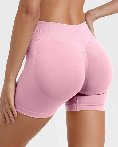 Workout Gym Impact Hidden Scrunch Butt Lifting Seamless Shorts