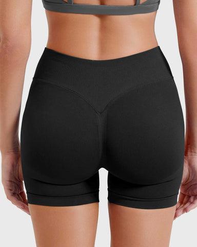 Workout Gym Impact Hidden Scrunch Butt Lifting Seamless Shorts