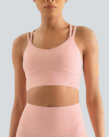 Low Support Crisscross Backless Yoga Sports Bra