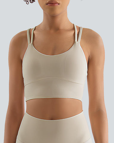 Low Support Crisscross Backless Yoga Sports Bra