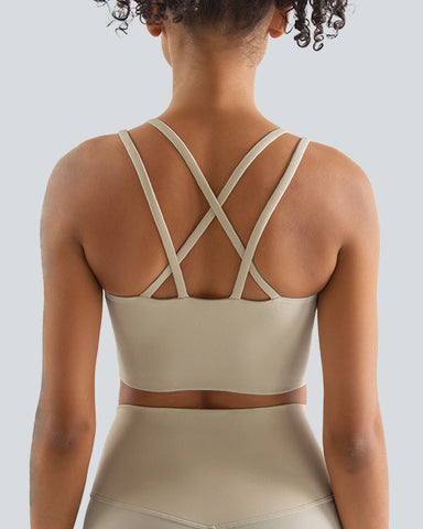 Low Support Crisscross Backless Yoga Sports Bra