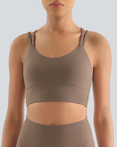 Low Support Crisscross Backless Yoga Sports Bra