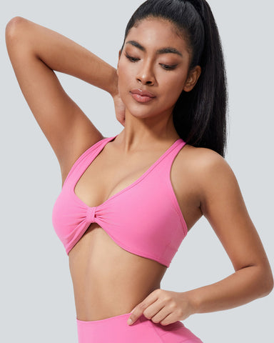 Low Support Twisted Backless Yoga Sports Bra