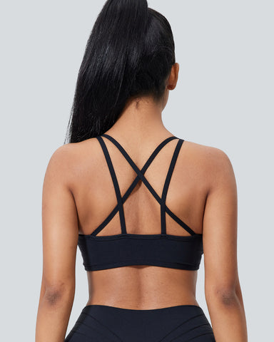 Low Support Twisted Backless Yoga Sports Bra