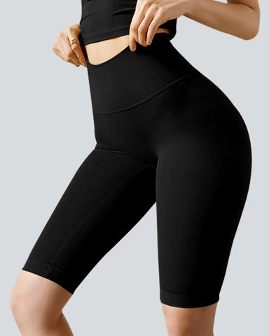 High Waisted Butt-lifting Workout Biker Shorts 8'' For Women