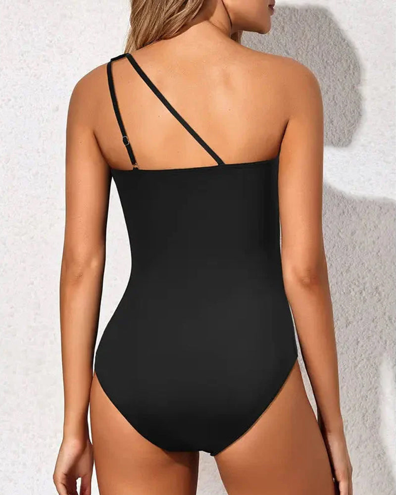 One Shoulder One Piece Swimsuit