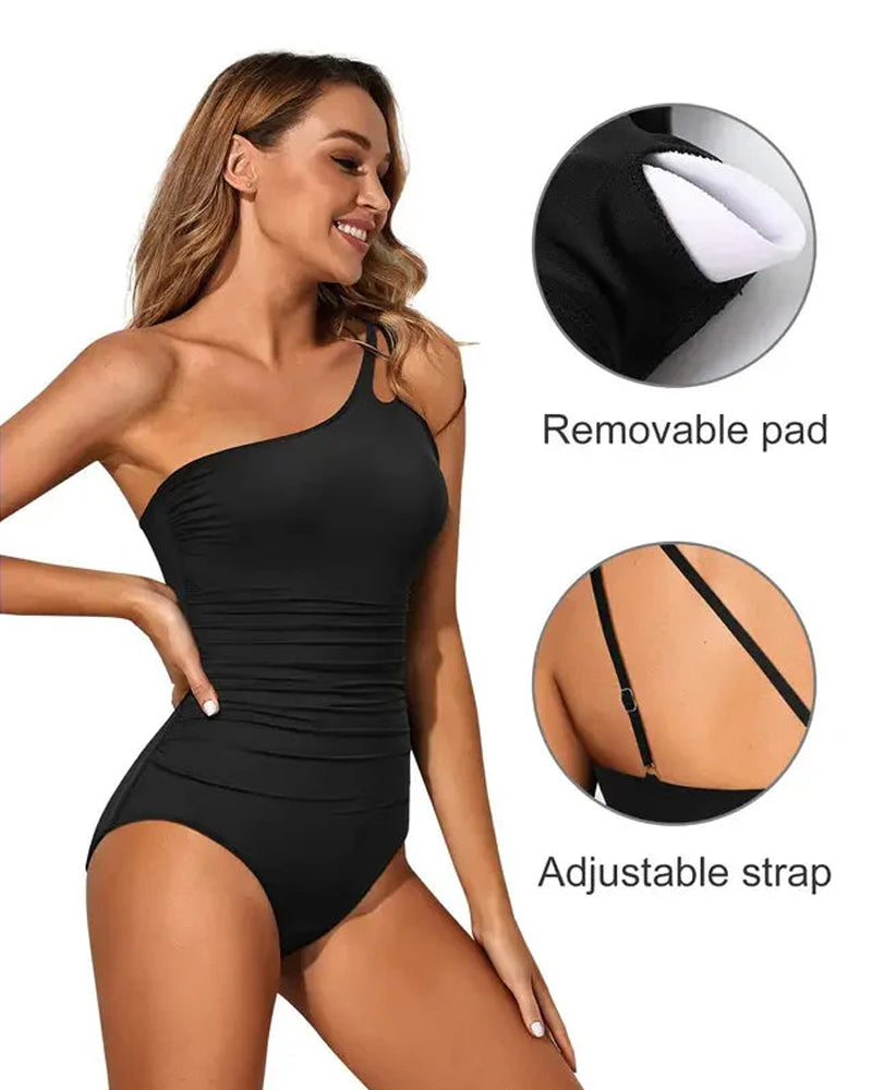 One Shoulder One Piece Swimsuit