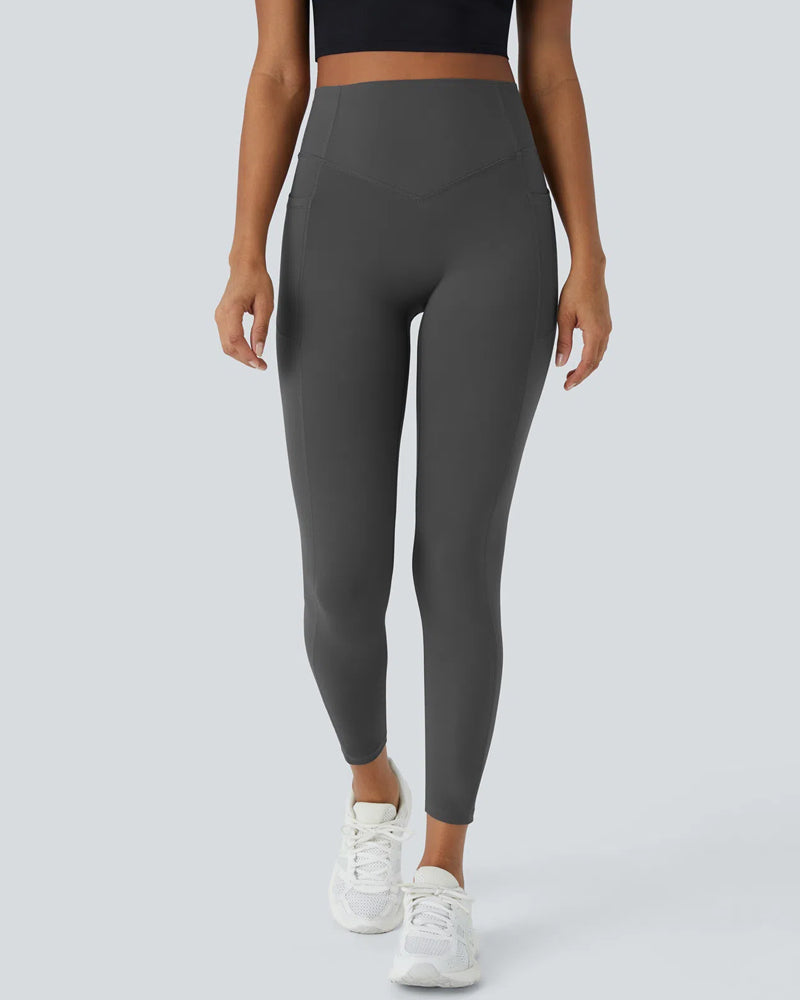 High Waisted Butt Lifting Tummy Control Side Pocket Shaping Training Leggings