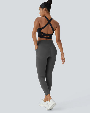 High Waisted Butt Lifting Tummy Control Side Pocket Shaping Training Leggings（复制图片）